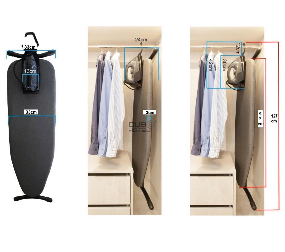  Ironing Board KIT + Cover + Support + Iron Without Steam
